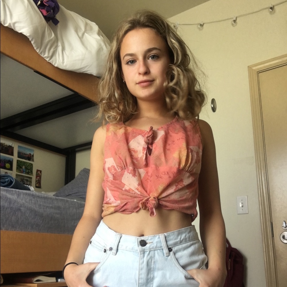 Flowy pink top